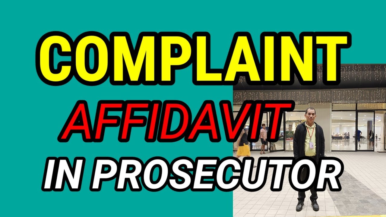 Complaint Affidavit in Prosecutor