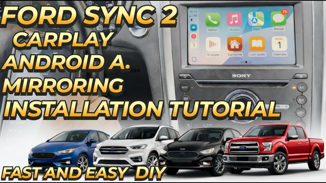 Ford Sync 2 DIY Carplay Installation Tutorial Mondeo Focus Mustang Kuga C Max Fusion Escape AutoABC