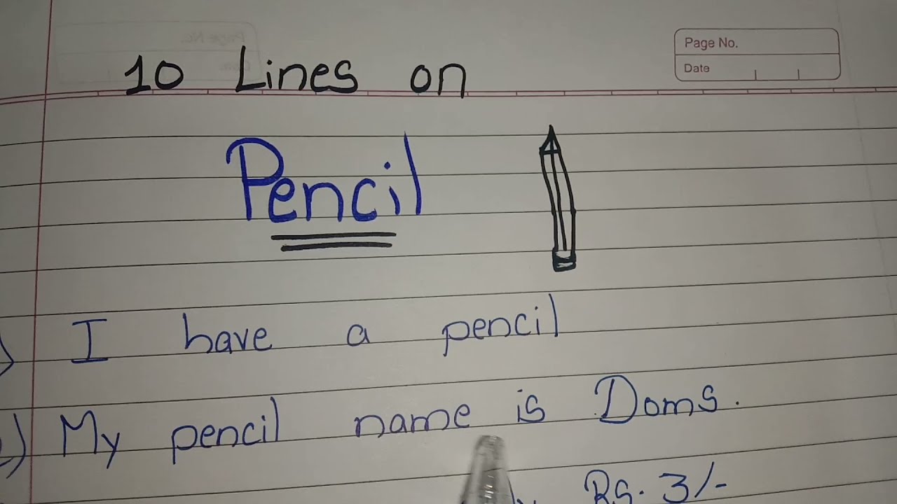 10 Lines on Pencil // simple essay on Pencil in english