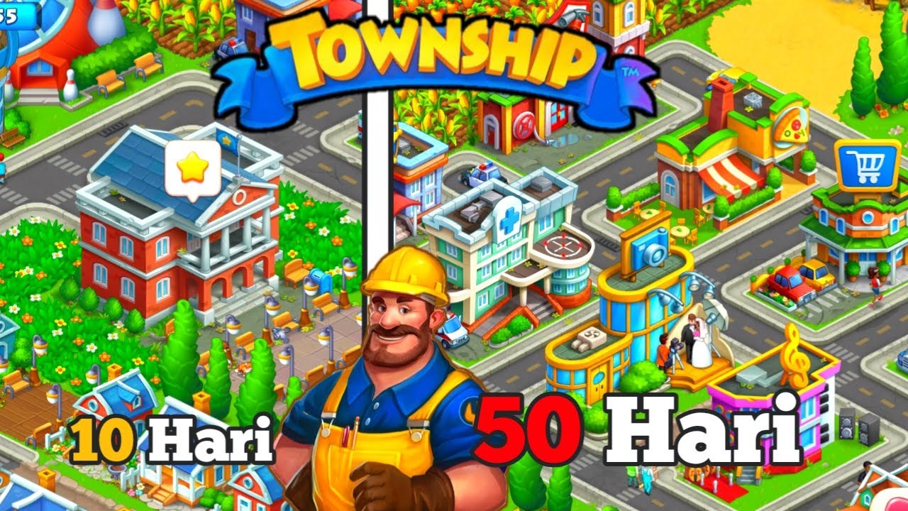Aku membangun kota selama 50 Hari Di Game Township Part 1