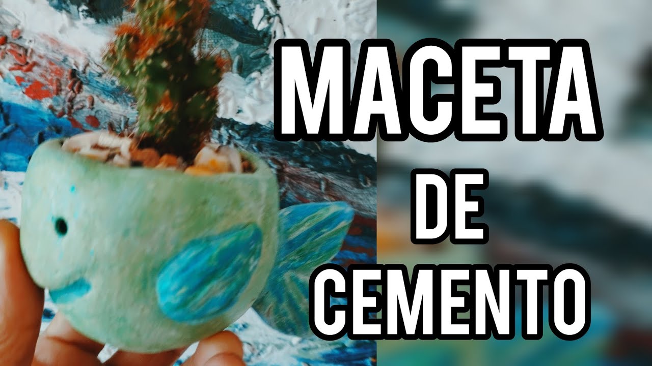 Macetas de Cemento, lindas y fáciles de hacer. para cactus y suculentas