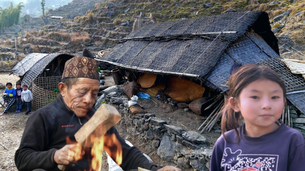 Hidden in Nepal  Remote Hills A 50-Year-Old Father Living 100% Organic Life in a Lonely Ancient Home