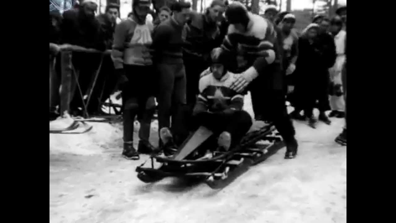 Zawody bobslejowe na torze w Karpaczu 1952