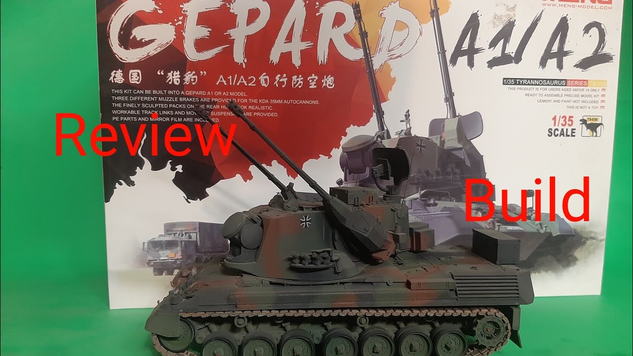 Meng 1/35 Gepard A1/A2 Box Review and finished Build Modern German ( Video # 62)