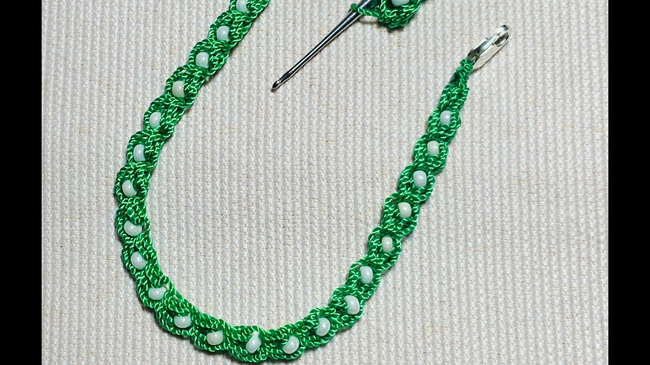 **PULSERAS PUNTO ENREDADERA EN CROCHET 🌿