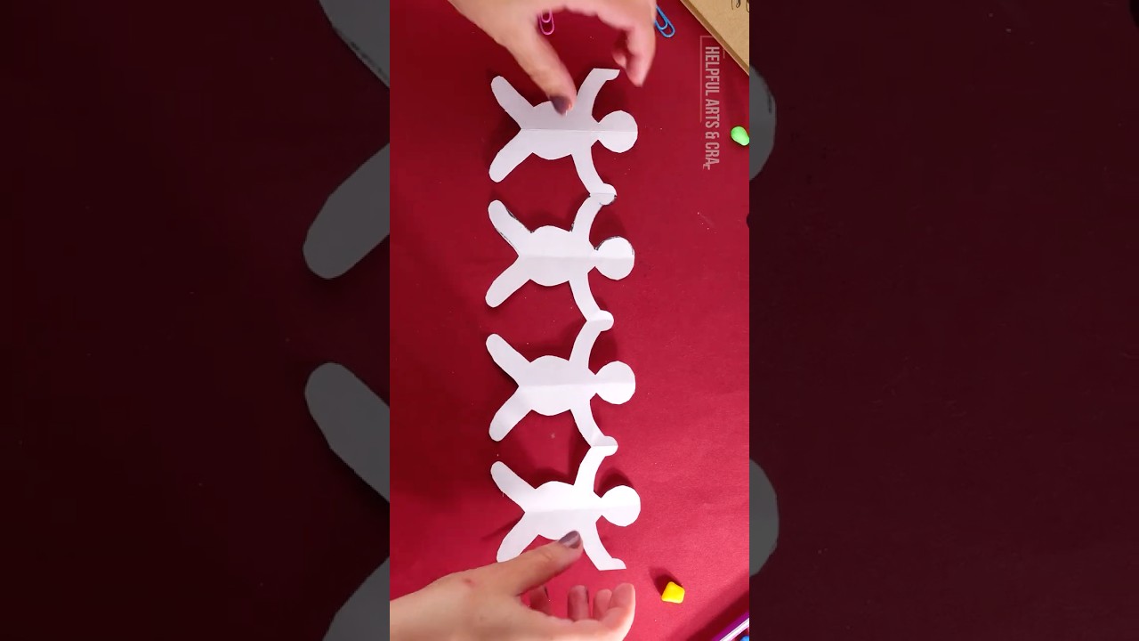 How to make a paper Gingerbread Man garland Border Decorations  #cutting #papercraft #xmas #design