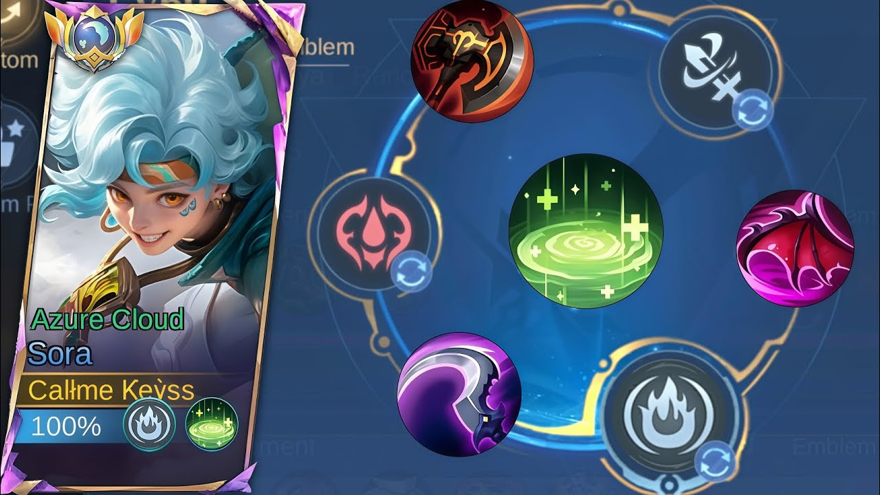 CATAT ! INI BUILD & EMBLEM SORA YG BAGUS BUAT PUSH RANK DI SEASON SEKARANG | SORA MLBB