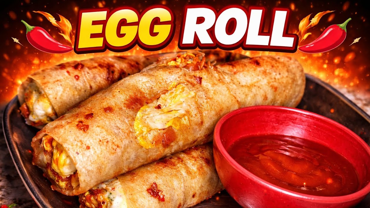 Easy or Quick Homemade Eggroll✨ Ab Street Style Taste aur Basic steps ke saath 🤤 #eggroll #tasty 