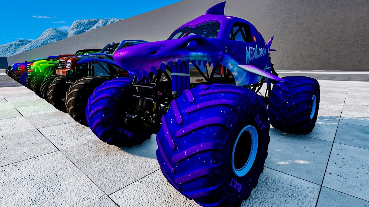 Epic High Speed monster trucks jumps stunt & crashes #35 | BeamNG Drive
