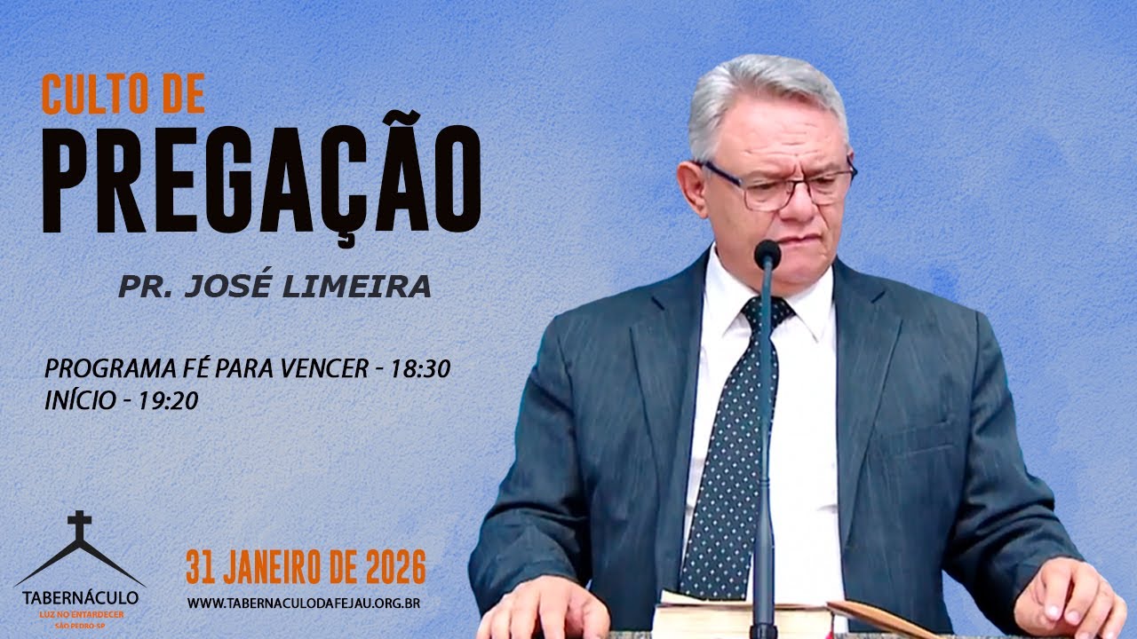 31/01/2026 | Sábado - Culto de Pregação