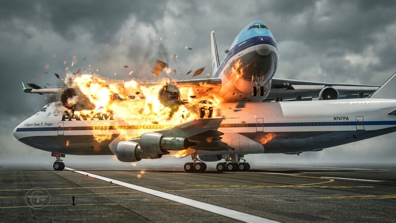 Two Boeing 747s Collide on the Same Runway | Worst Air Crash in History