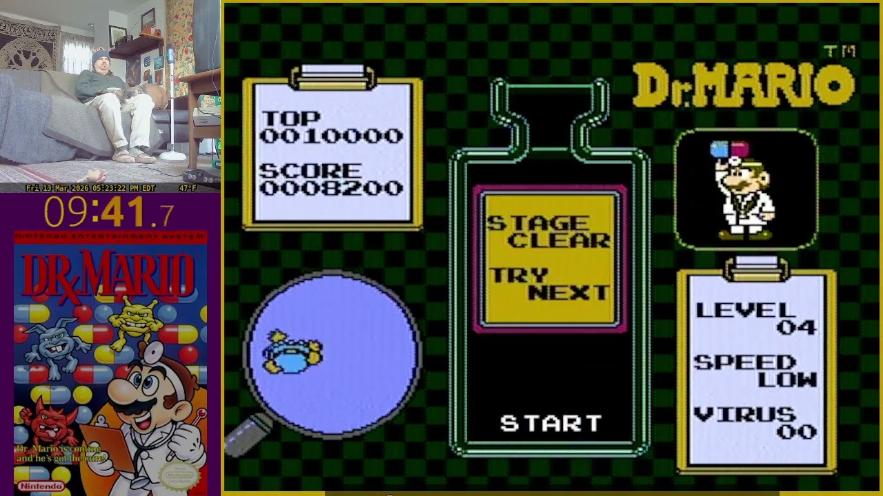 Dr. Mario 39:21 (NES 1990)
