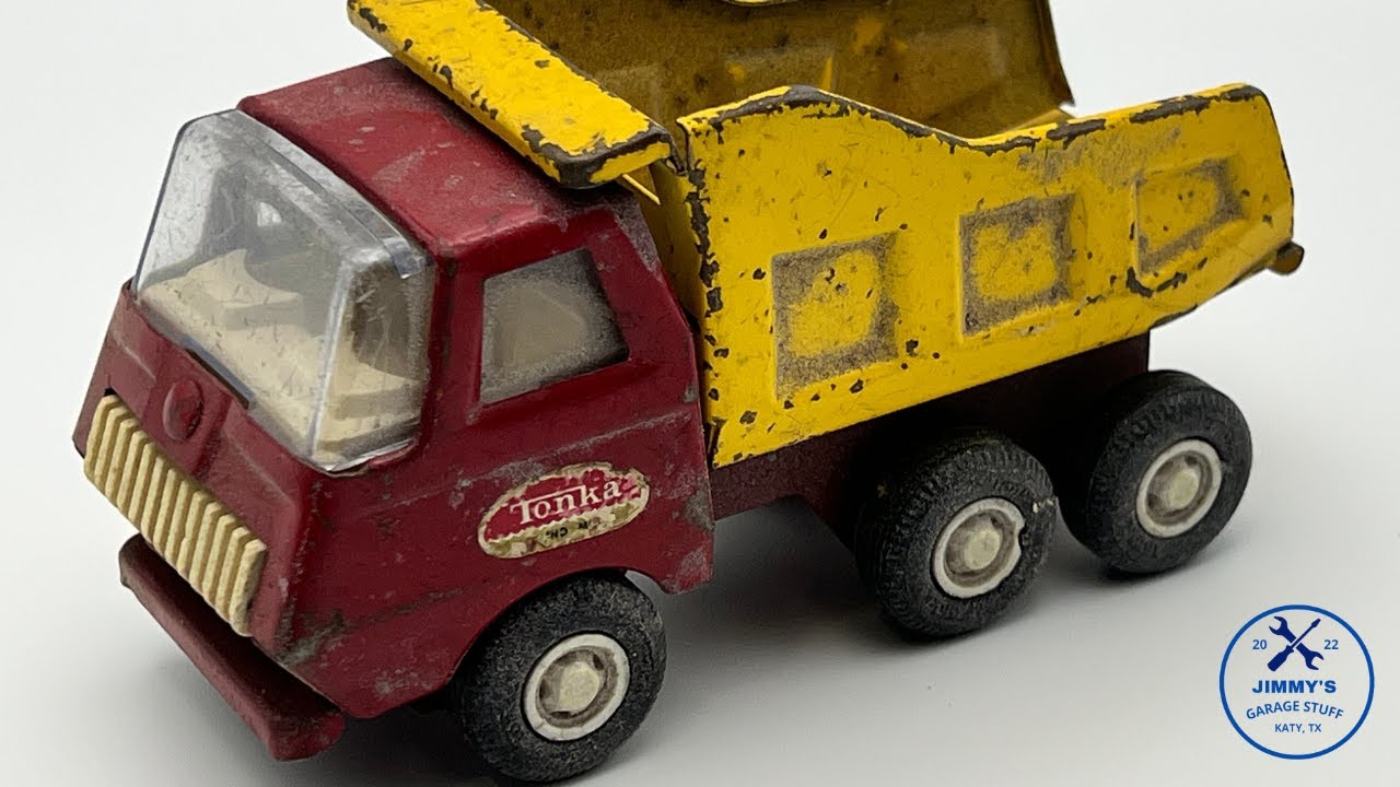 VINTAGE TONKA MINI DUMP TRUCK CUSTOM RESTORATION - SAND BLAST - POWDER COATING
