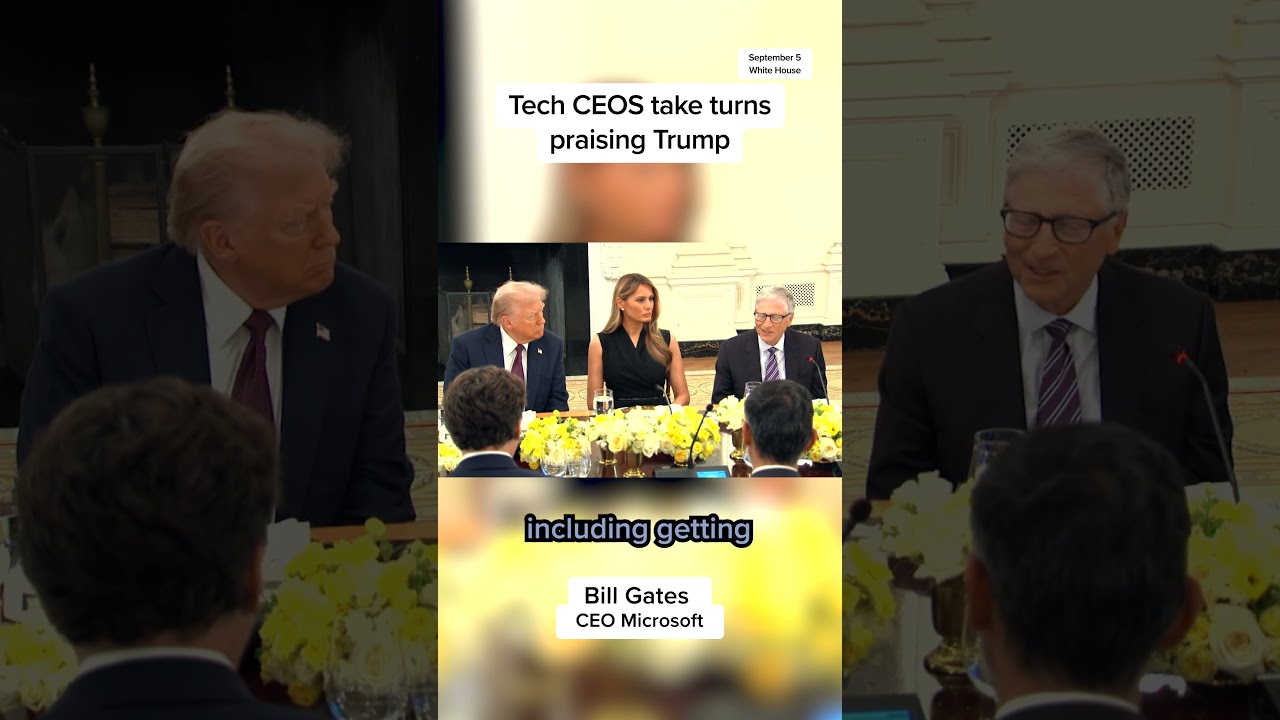 Tech CEOS take turns praising Trump