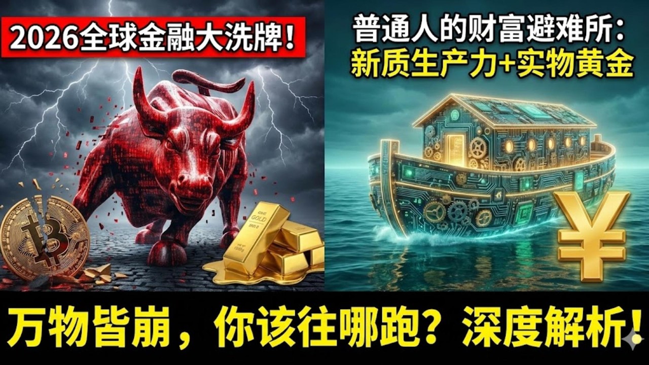 2026金融大洗牌：股市、黃金、加密幣同步劇震！普通人的財富“避難所”到底在哪？#2026金融大洗牌 #流动性黑洞 #美元荒 #黄金  #财富避难所#新质生产力龙头 #实物黄金 #人民币核心资产