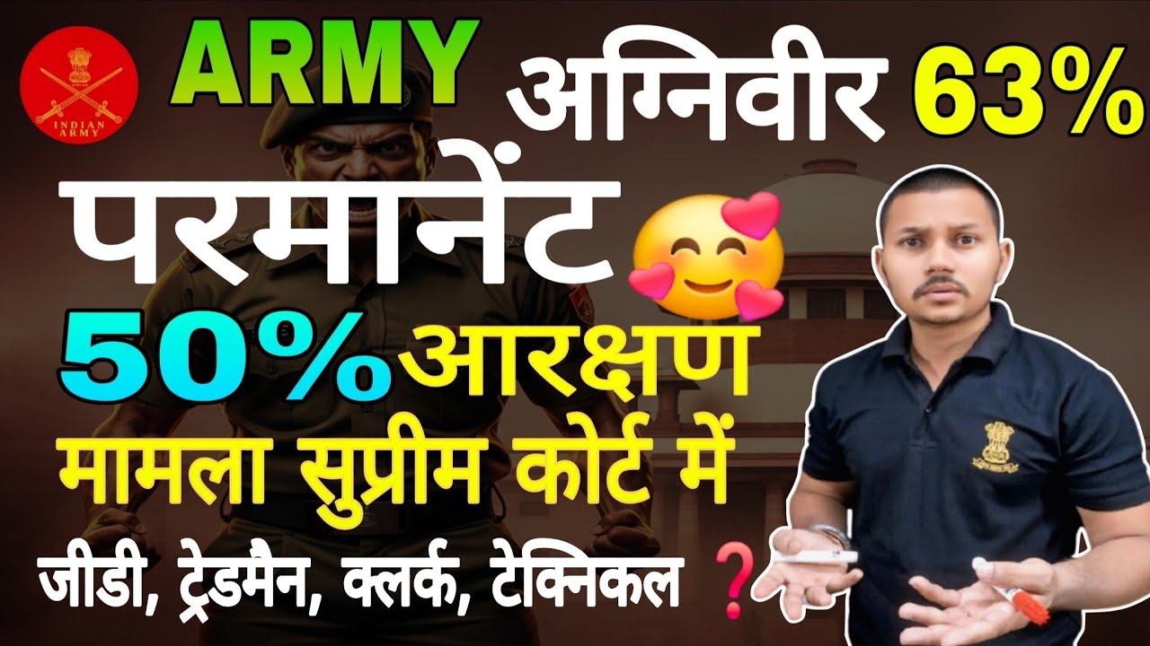 आर्मी अग्निवीर 50% कोटा मामला सुप्रीम कोर्ट में 😭|| Army Agniveer new update today 💪