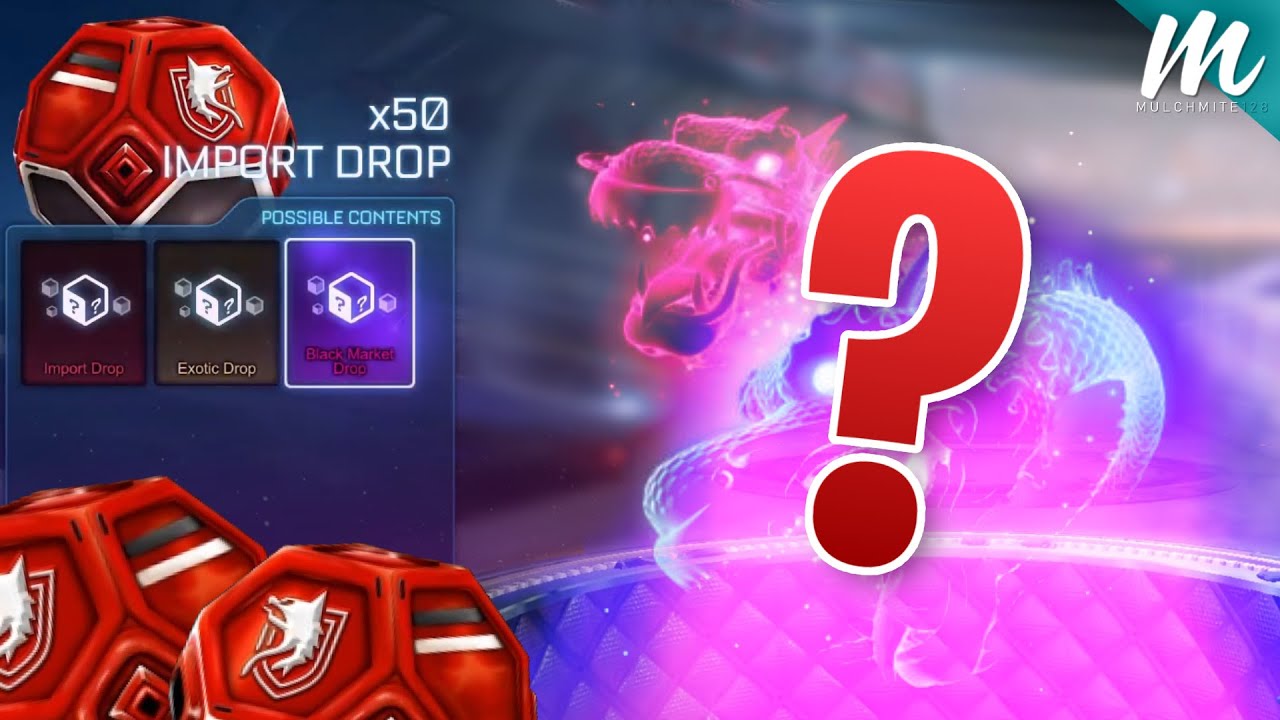 *INSANE LUCK* OPENING 50 IMPORT DROPS | Rocket League