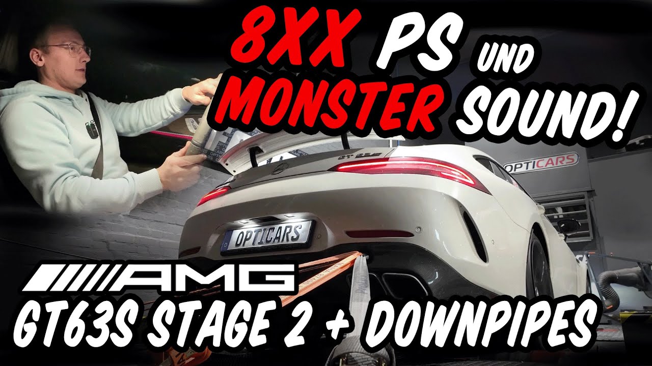 OPTICARS | AMG GT63 S | PP-PERFORMANCE STAGE 2 | DOWNPIPES & CPC | 835PS & MEGA SOUND