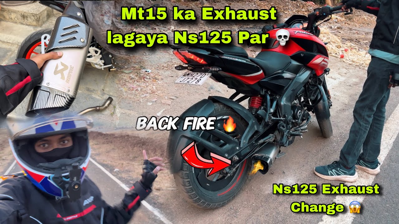 Mt15 Ka Exhaust Ns125 Par 💀// Exhaust Change 🔥😍 #exhaust #motovlog #modified 