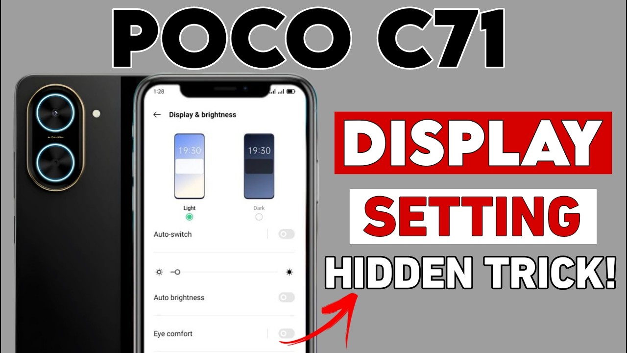 Poco C71 - Display & Brightness - Poco C71 Display & Brightness Setting | poco c71 tips & tricks! 🔥