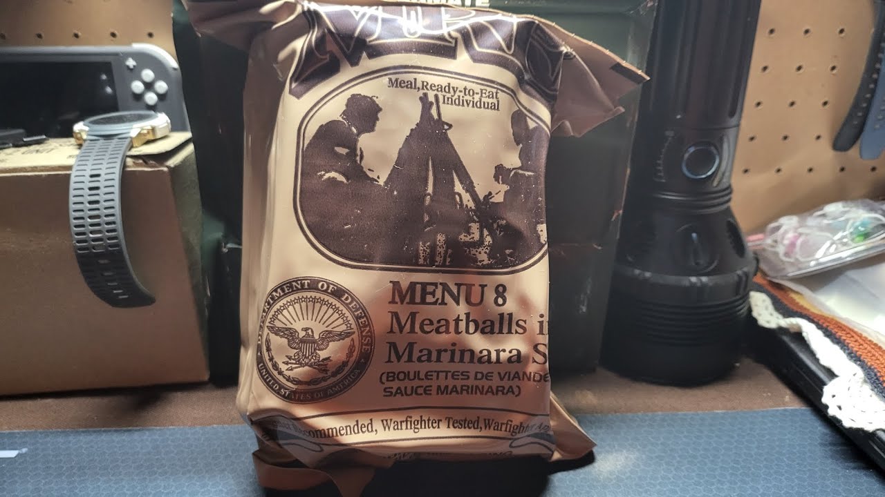 U.S MRE: #8 MEATBALLS IN MARINARA SAUCE REVIEW !!