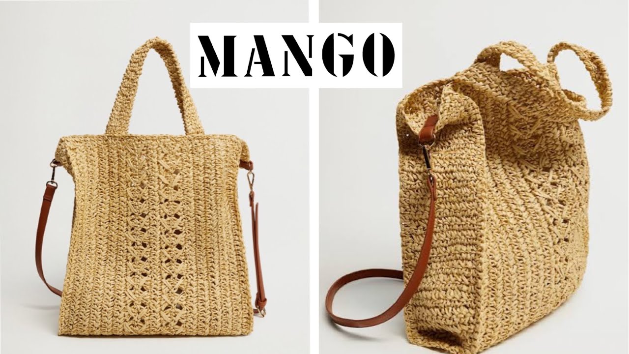 MANGO MARKA HASIR ÇANTA YAPIMI - KAĞIT İP ÖRGÜ KOLAY ÇANTA TARİFİ