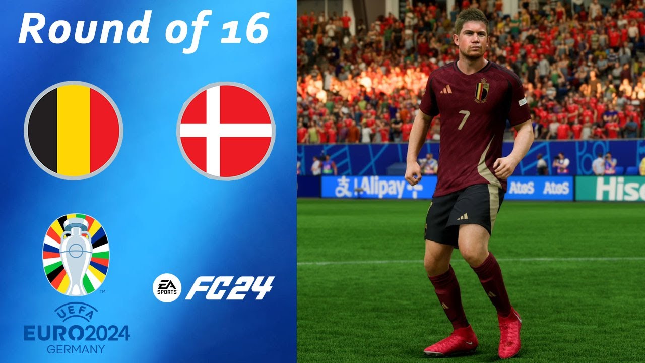 EURO 2024 - Belgium vs Denmark - Round of 16 - FC24