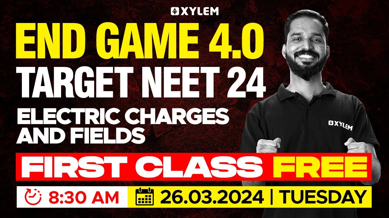Target NEET 2024 - End Game 4.0 - Electric Charges & Fields - First Class Free🔥