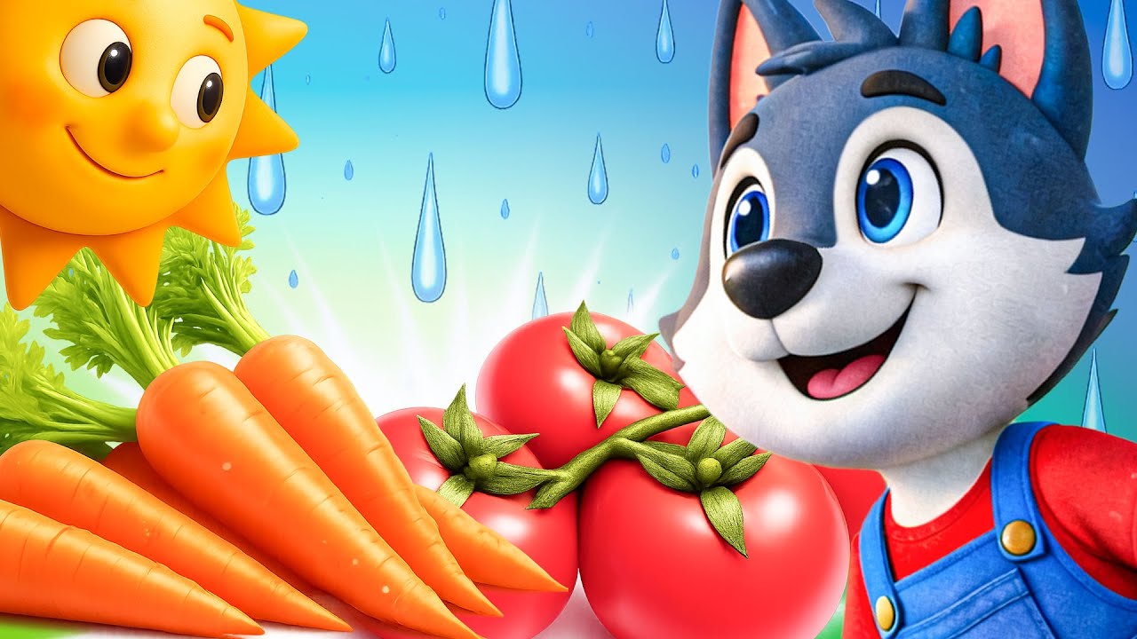 Rain Rain Keep Falling ☔ | Fun Kids Song with Percy the Wolf