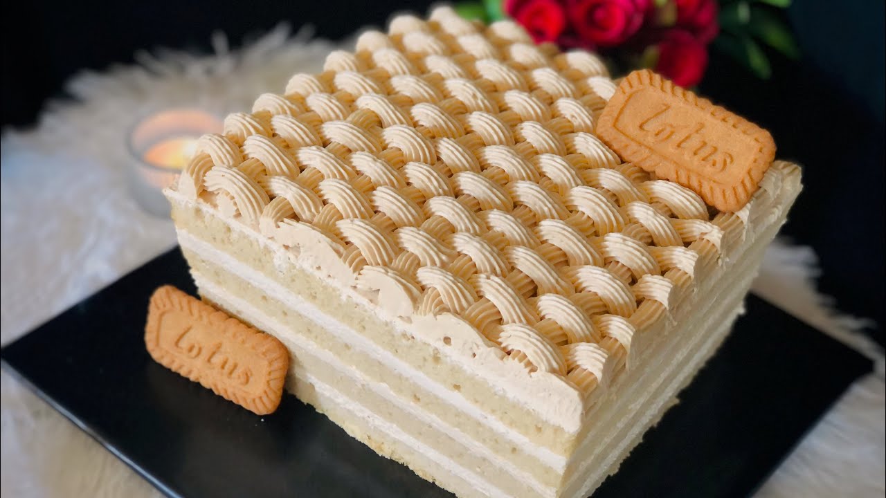 كيك اللوتس الهشه جدا ومقادير مظبوطه وشكل جديد 👍🏻#Louts cake