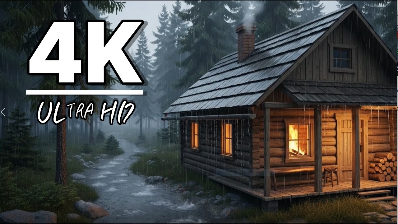 잠 안 올 때 듣는 빗소리 ASMR | Cozy Cabin Rain Sounds 8H
