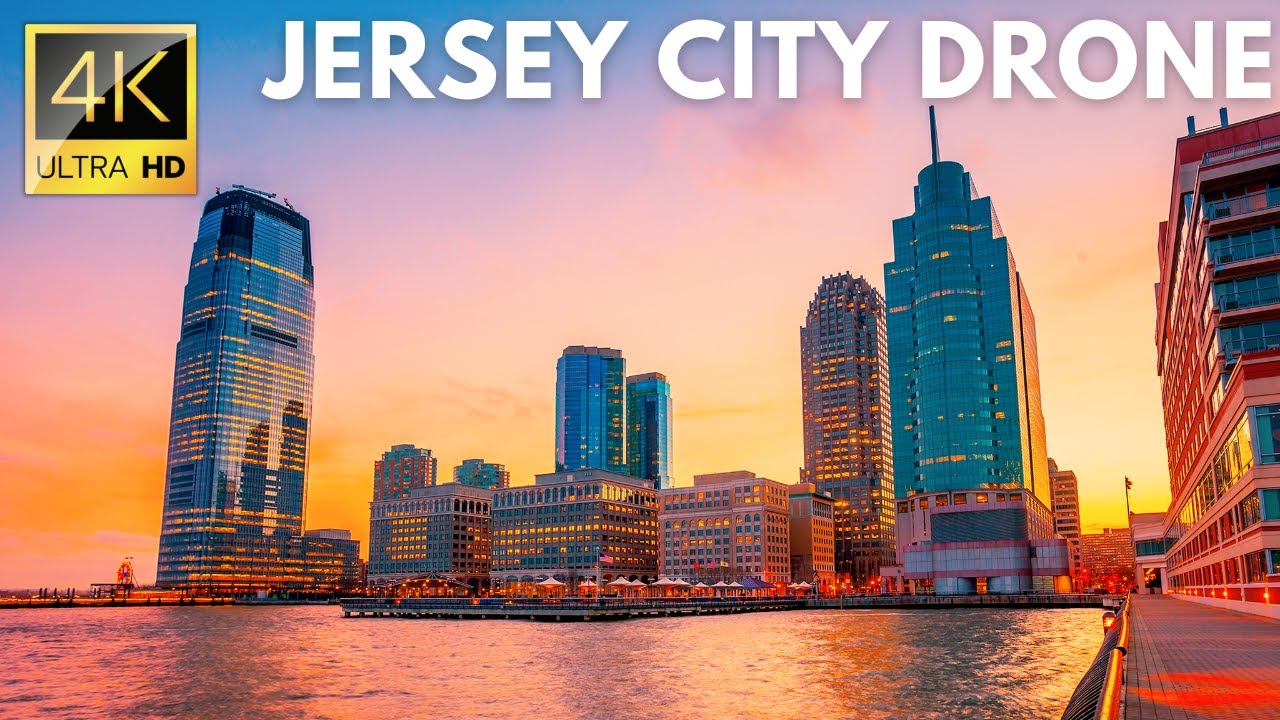 Jersey City, New Jersey, USA in 4K UHD Drone Video | Jersey City in 4K Drone Footage