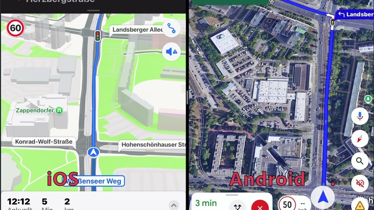Apple maps Google maps نقشه ای گوگل و اپل