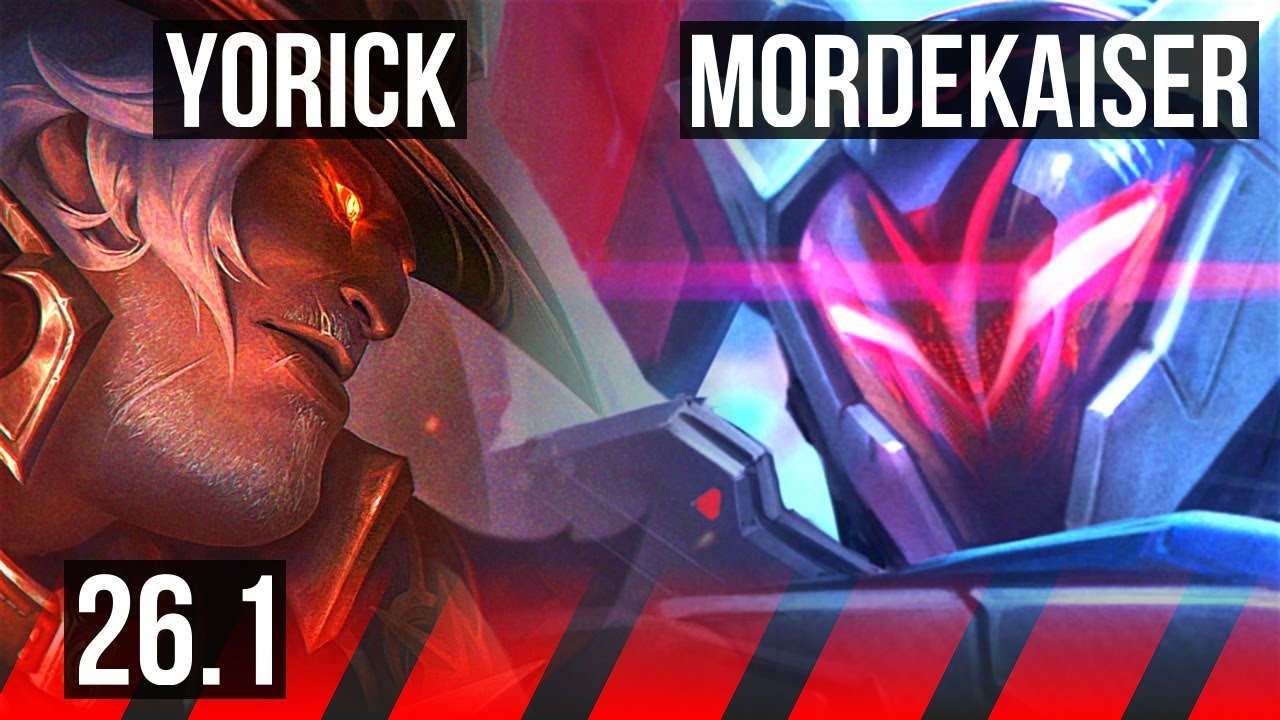 YORICK vs MORDEKAISER (TOP) | Good KDA: 14/1/7 | NA Master | 26.1