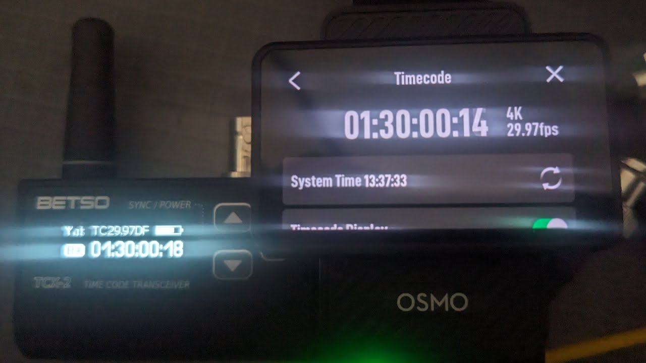DJI Osmo Pocket 3 timecode accuracy test