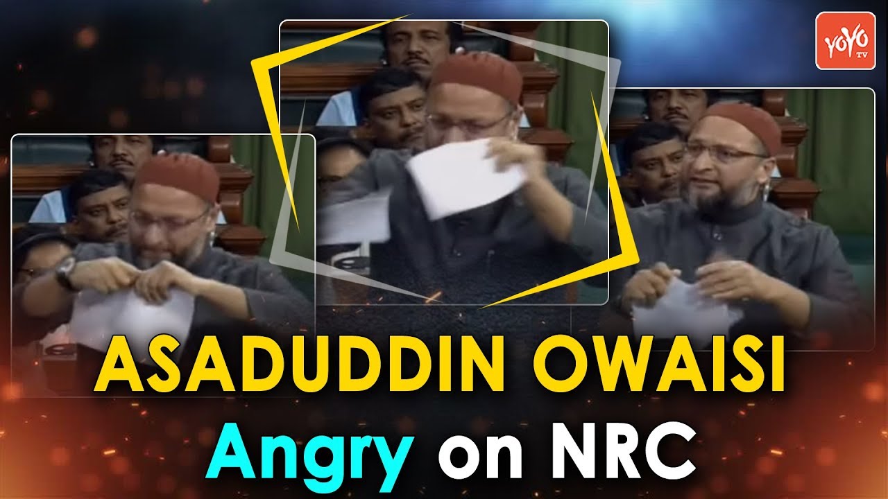 Asaduddin Owaisi Firing Speech On NRC In Lok Sabha | Amit Shah | AIMIM | BJP | YOYO TV Channel