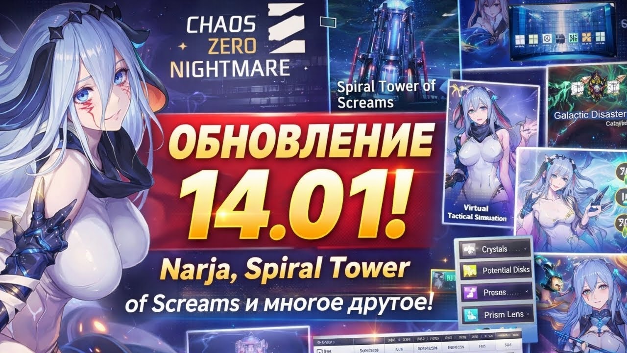 Chaos Zero Nightmare — Обзор обновления 14.01 | Narja, Spiral Tower of Screams, ивенты и QoL