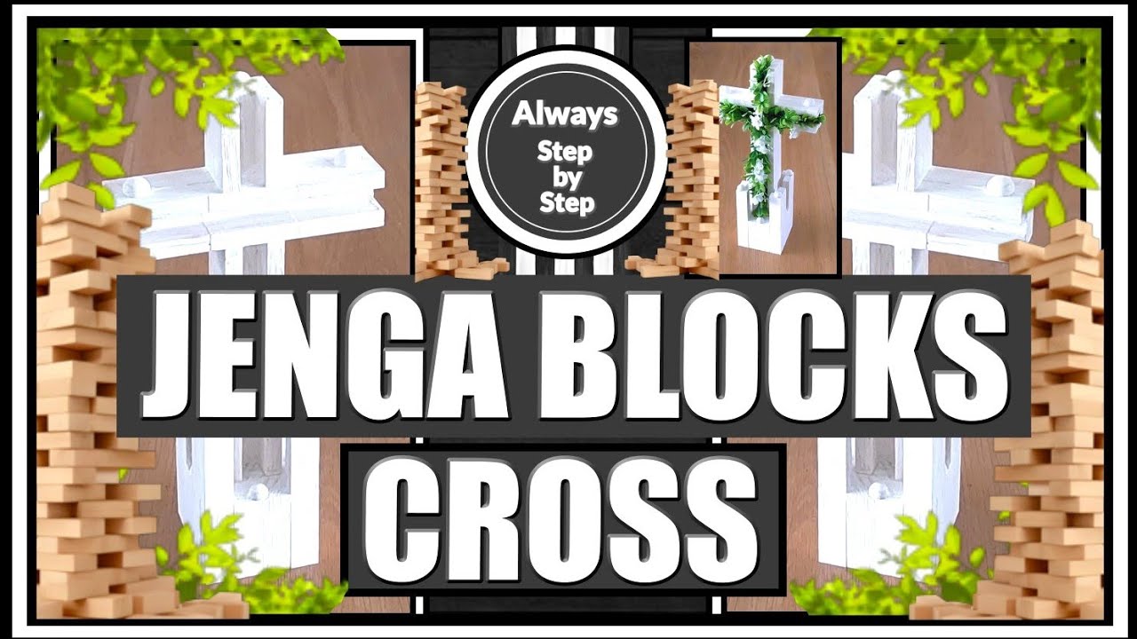 🟢UNIQUE TUMBLING TOWER BLOCKS EARLY EASTER DIYS🟢NEW JENGA BLOCKS EASTER CROSS 2025🟢HE IS RISEN🟢
