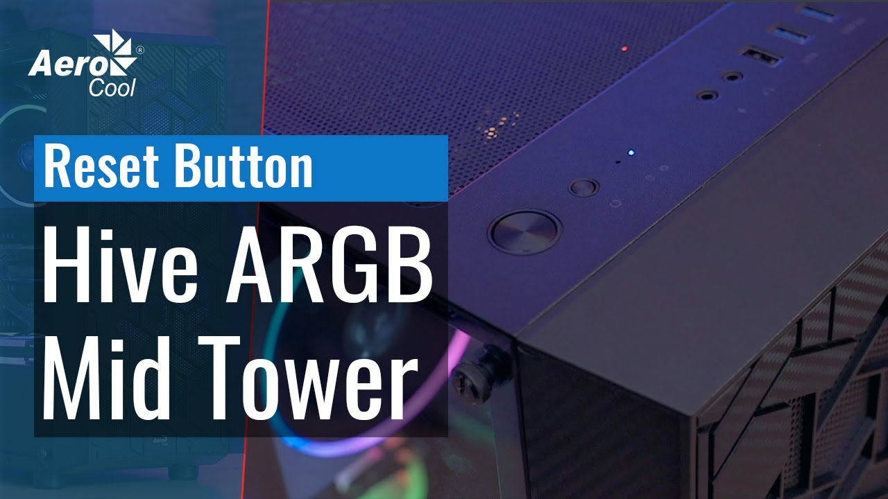 Корпус AeroCool Hive RGB Mid Tower - Как управлять RGB подсветкой c помощью кнопки перезагрузки ПК