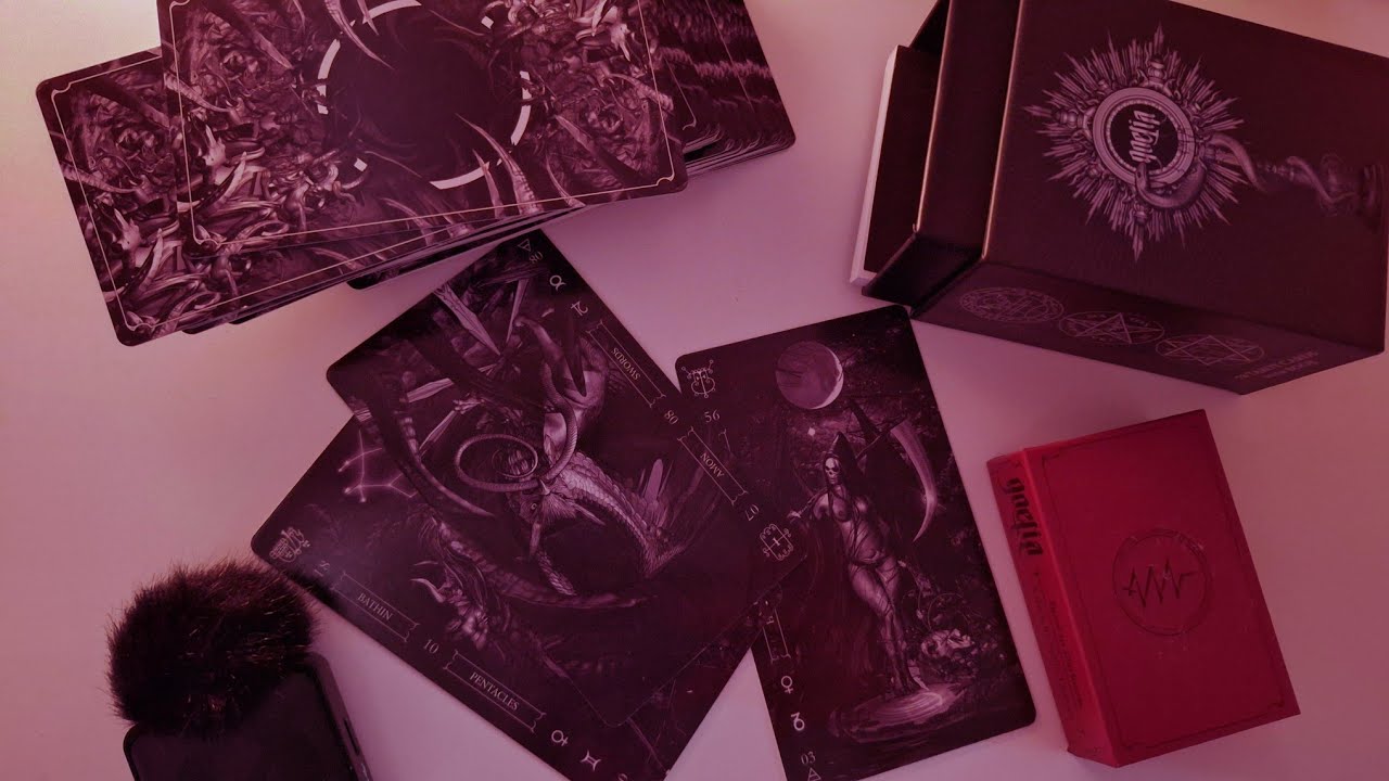 ASMR Card Shuffling (NO TALKING) 🤫 // ASMR Tarot Card Shuffling feat. Goetia tarot in darkness