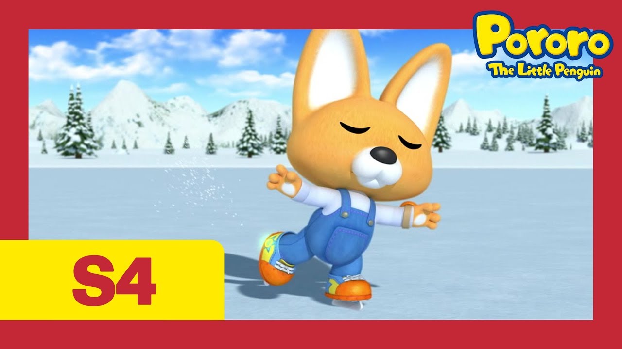 Pororo Português Brasil S4 | Episódio 6 quero ser bom ao patinar no gelo | Animação infantile