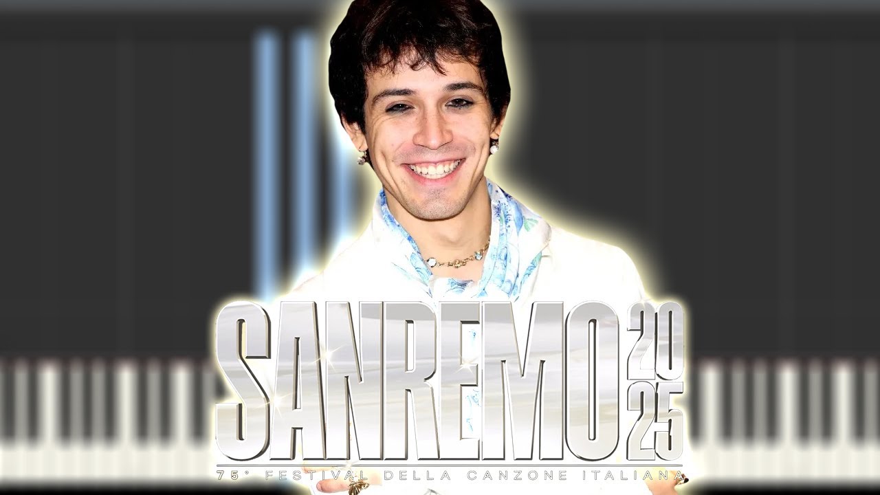 Alex Wyse - Rockstar - Sanremo 2025 | Instrumental Piano Tutorial / Partitura / Karaoke / MIDI