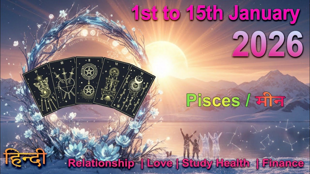 HINDI Pisces/मीन♓ TAROT 1st-15th January2026😘 आपको स्पष्टता मिल जाएगी 🧘‍♀️ हिंदी टैरो 