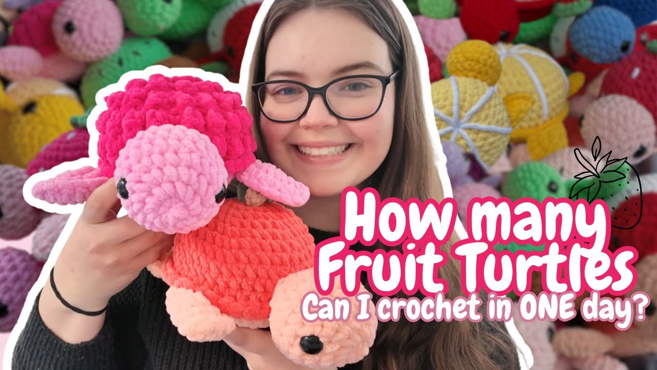 How many Fruit Turtles can I crochet in one day?!? 🐢🍓