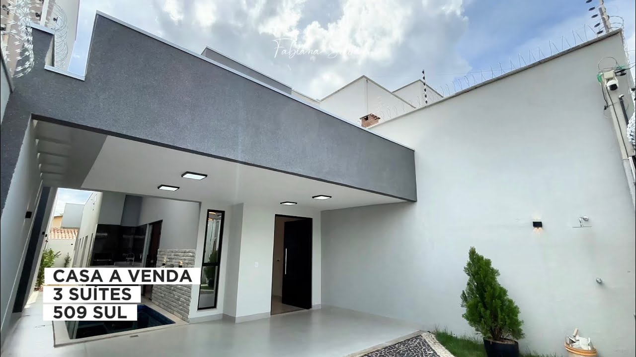 Casa nova com 3 suítes a venda na 509 sul 