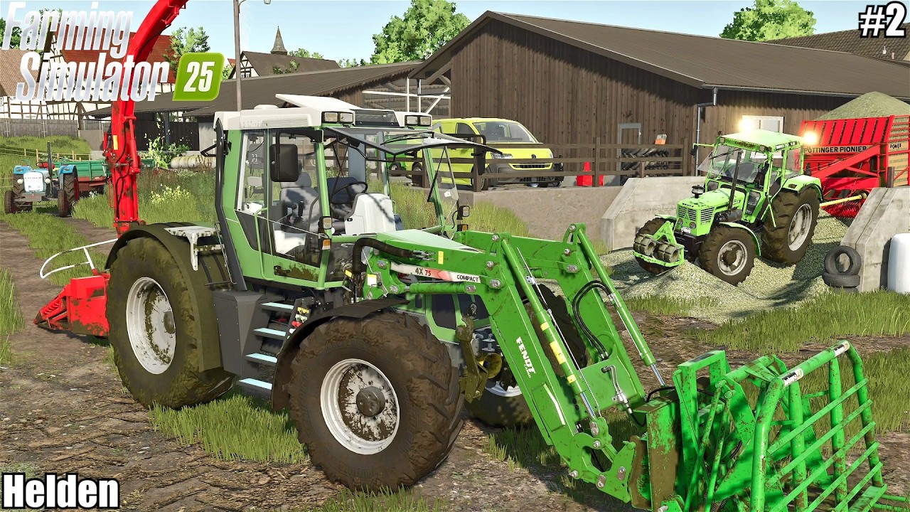 ЗАГОТОВКА СИЛОСА С FENDT EVO 828 + Vicon PZ160 И ПРЕССОВАНИЕ ТРАВЫ | FS25 | Helden | 2