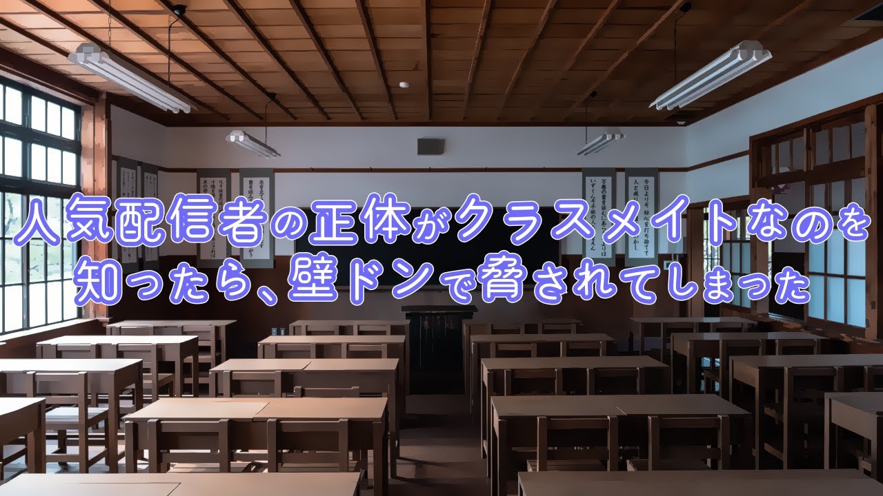 人気配信者の正体がクラスメイトなのを知ったら、壁ドンで脅されてしまった【女性向け】【シチュエーションボイス】