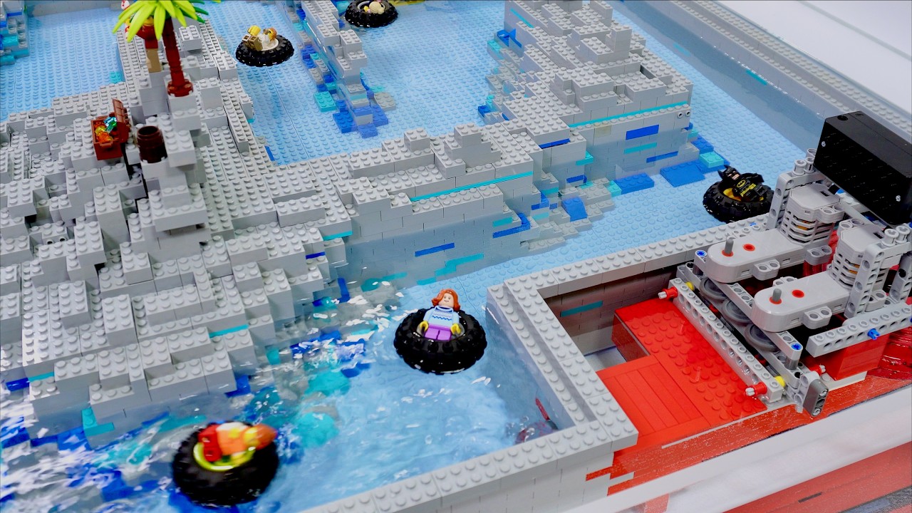 I Built a LEGO Water Park Lazy River!