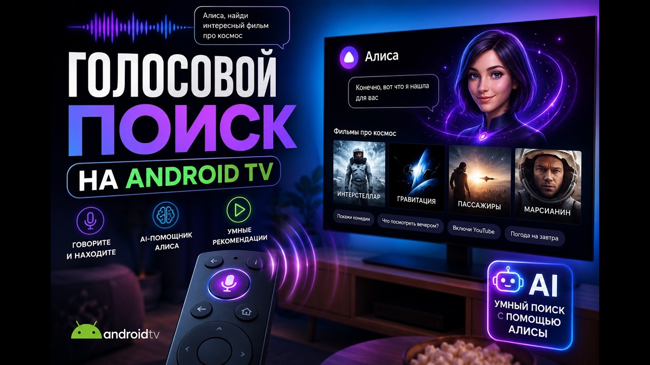 🎤 Голосовой поиск нового поколения для Android TV с ИИ!