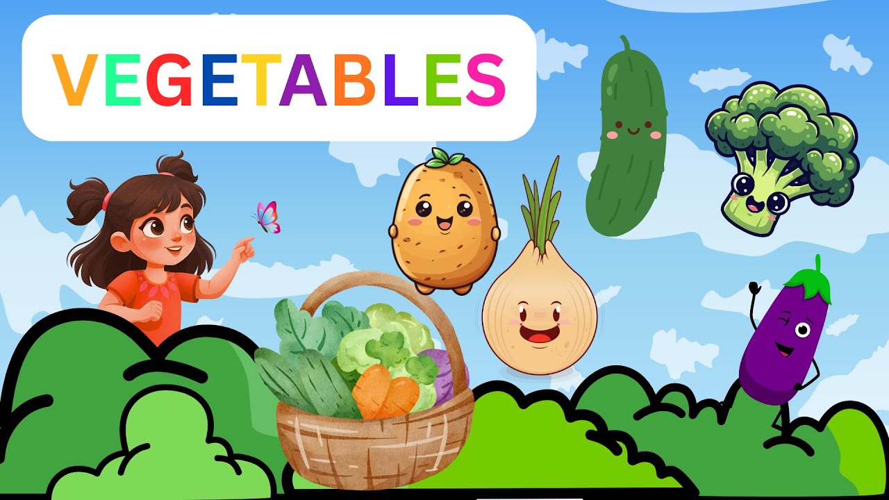 Vegetables Names 🥕 | Learn Vegetables Names in English | Kids Vocabulary Learning